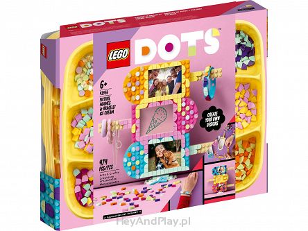 Lego Dots Ramki Na Zdjęcia W Kształcie Lodów I Bransoletka 41956